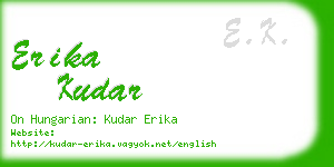 erika kudar business card